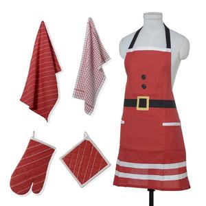 Conjunto de cocina 100% algodón orgánico, delantal certificado GOTS, soporte para olla, manoplas, toallas, 6 uds. - Product Image 2