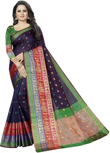 Ropa Étnica para mujer, ropa de fiesta de seda banarasi, saree de boda con blusa - Product Image 6