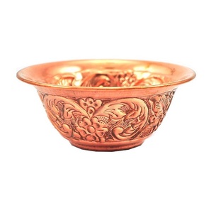Accessoires de cuisine, vaisselle couleur or rose, bol en cuivre, forme ronde, haute qualité, design royal, bol de service pour aliments - Product Image 1