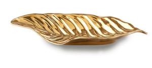 Stunning Solid Brass Food Serving Dish in Gold Color With Leaf Shape Design Perfect for <b>Tabletop</b> and Kitchen Accessory - Product Image 3