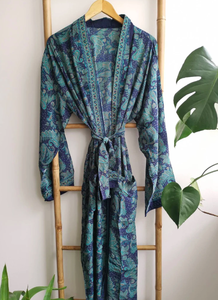 Ladies Silk Boho Kimonos <b>House</b> Beach Robe - Product Image 6