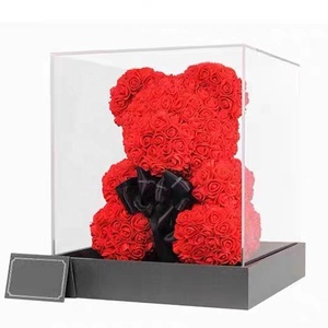 Sapone artificiale fiore rosa orsacchiotto 40cm scatola <span class=keywords><strong>san</strong></span> <span class=keywords><strong>valentino</strong></span> rosa orsacchiotto 70cm orso rosa super grande formato con confezione regalo in pvc - Product Image 4