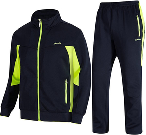 Survêtement d'entraînement de jogging brodé pour hommes personnalisé de haute qualité unisexe mode imperméable surdimensionné survêtement décontracté - Product Image 1