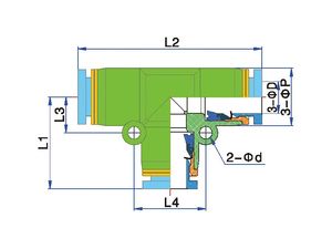 Liên Minh 3 cách <span class=keywords><strong>TEE</strong></span> loại khí nén Air hose phù hợp nhanh chóng phát hành ống nối bằng Đoàn t Shape nhựa nam chạy <span class=keywords><strong>TEE</strong></span> phụ kiện - Product Image 6