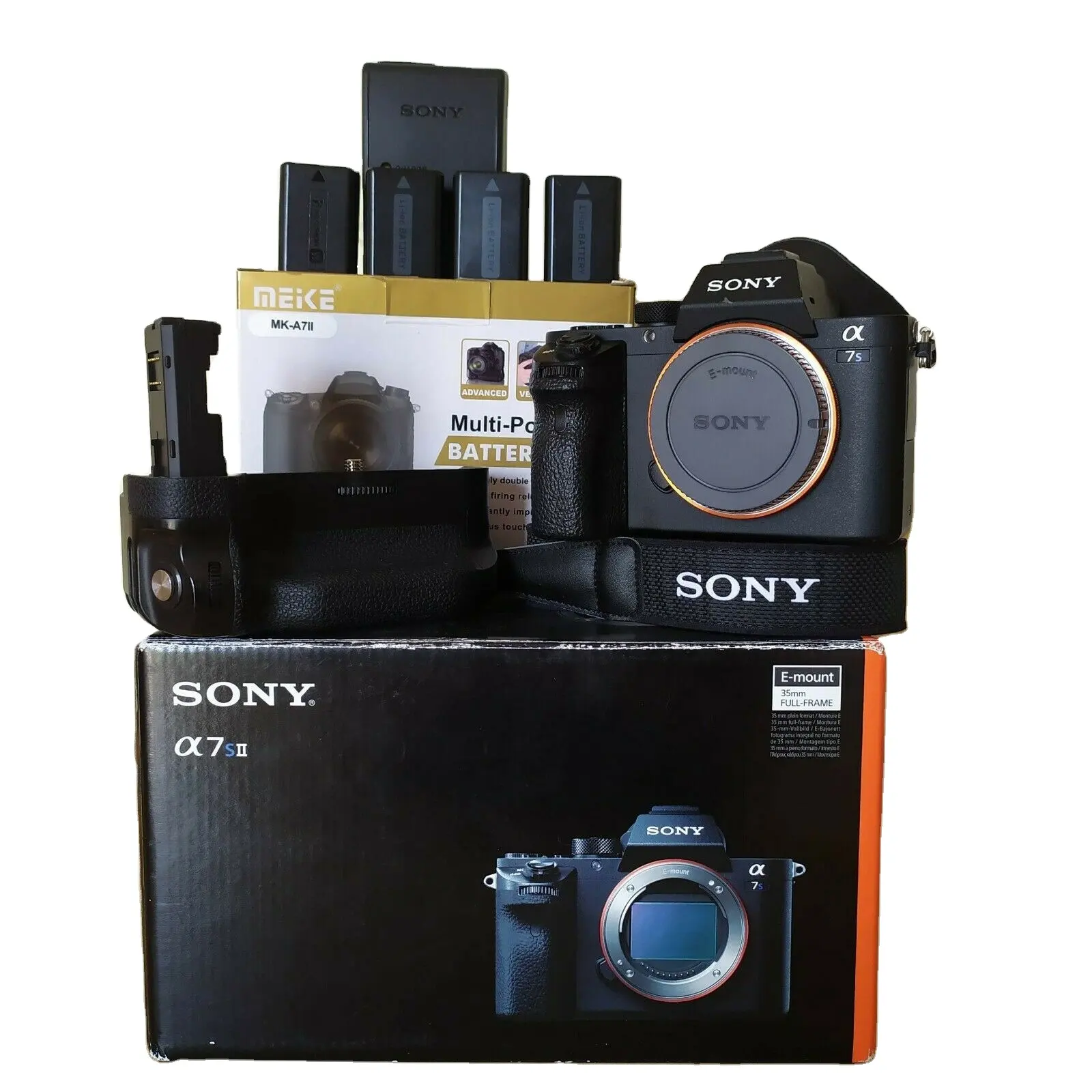 Bán Sỉ Cho Sony A7S II ILCE-7SM2 W/Kẹp Pin + <span class=keywords><strong>4</strong></span> Pin