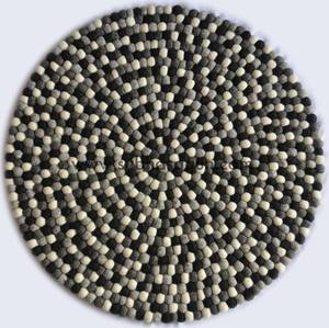 Luxury Eco-Friendly Plush Wool Felt Ball <b>Rug</b> Handmade Non-Slip PET Friendly <b>for</b> Indoor Home Decoration From Nepal - Product Image 1