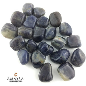 Amayra — gobelet en pierre à pierres Iolite bleue, gros pierres précieuses, cristaux d'agate, expédié de l'inde, vente en gros - Product Image 2