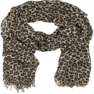 Duurzame Kasjmier Sjaals Sjaal Stola Winter Vrouwen Warm Leopard Animal Gedrukt Nepal Luxe Pure 100% Kasjmier Sjaal