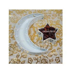 Bandeja de Metal con Forma de Luna y Estrella para Frutos Secos, Diseño Moderno, Tamaño Personalizado, Bandeja para Servir Dulces y Dátiles a Bajo Precio - Product Image 3