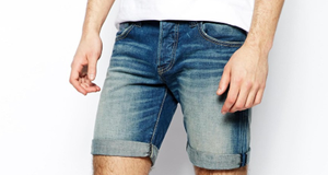 Demi-pantalon OEM en spandex pour hommes, short en jean décontracté d'été confortable de haute qualité, style droit, délavé de couleur claire - Product Image 2