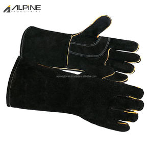 Gants de soudage industriels à bras long en cuir de vache fendu de haute qualité avec revêtement en Latex Gants de sécurité résistants aux coupures Tig Mig - Product Image 4