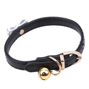 ปลอกคอแมวหนัง PU ทนทานล่าสุดทันสมัยทันสมัยล่าสุดหรูหราโลหะผสมแวววาวกระดิ่งที่สวยงามมีโบว์ที่แยกออกเป็นเครื่องประดับเหล็กขนาดเล็กที่เป็นอัญมณี - Product Image 4