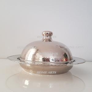 Plato de mantequilla de acero inoxidable de nuevo diseño, plato de mantequilla pulido de plata de forma redonda para proveedor mayorista - Product Image 4