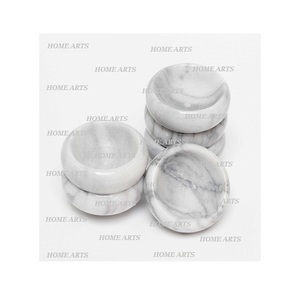 Handmade marble <b>dessert</b> serving <b>bowl</b> <b>set</b> of 6 customized size and shape food serving <b>bowl</b> for hotel use - Product Image 1