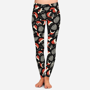 High Waist <b>Christmas</b> Print <b>Leggings</b> <b>Women</b> Full Length Stretch Knitted Yoga Pants Winter Casual Style - Product Image 5