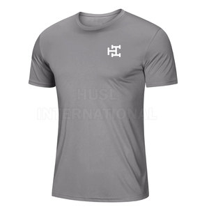 T-shirt de sport pour homme en coton/polyester tricoté, coupe classique, col rond, manches courtes, respirant, séchage rapide, écologique - Product Image 1