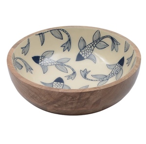 Wholesale Price Natural Mango Wood Serving <b>Bowl</b> <b>Enamel</b> Sticker Serving <b>Bowl</b> Dinnerware Sets Dishes & Plates dinnerware <b>bowls</b> - Product Image 5