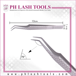 สแตนเลสขนตาส่วนขนแปรงที่มีการออกแบบตัดฐาน,ปริมาณขนตาแหนบ 10 มม.75 องศาฉลากส่วนตัวแหนบ - Product Image 5