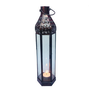 Photophore de style européen pour cour extérieure, décoration de jardin chic et minable, lanterne en métal suspendue, pendentif en métal - Product Image 4