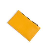 Dompet Kartu Wanita Premium, Kulit Asli Modis, Tahan Air, Ritsleting Emas, Pola Benang Panjang, Tas Genggam