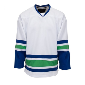 Maillot de hockey sur glace personnalisé, nouveau design, impression par sublimation intégrale, polyester/coton, col en V, vente en gros pour hommes - Product Image 5