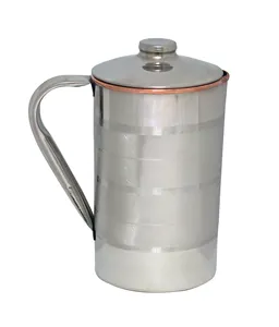 Water Jug Pitcher Kitchen Tabletops Exclusive Design Stainless Steel and Copper Modern Hotel Gifts from Indian Manufacturer Home