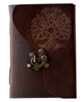 Journal en cuir véritable vintage fait à la main arbre de vie carnet de notes 5x7 pouces journaux reliés pour hommes et femmes artisanat papiers non doublés
