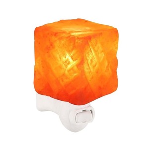 Lampes de nuit carrées artisanales en forme de roche, lampes en sel rose de l'Himalaya écologiques faites à la main pour le Feng Shui - Product Image 1