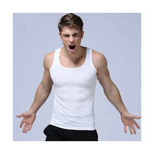<b>Men</b> <b>White</b> <b>Vest</b> Best Supplier Sport Wear Fitness <b>Men</b> Solid Color <b>Men</b> Bodybuilding tank Top - Product Image 1