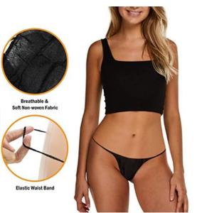 Quần Lót Dùng Một Lần Cho Phụ Nữ Spa T Thong Đồ Lót Tanning Wraps, Riêng Bọc Màu Đen - Product Image 3