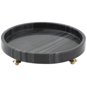 Plateau de service rond en marbre blanc sur mesure en gros - Product Image 6
