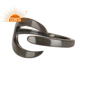 Anillo de Plata de Ley 925 oxidado en color negro, joyería hecha a mano, diseño único - Product Image 1