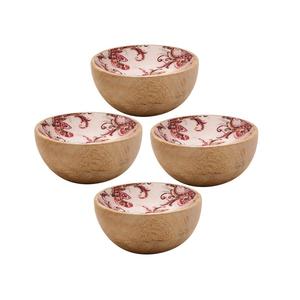 Tazón de comida de madera impreso de forma redonda Calidad superior Tazón de aperitivos de postre de tamaño personalizado a un precio asequible - Product Image 1