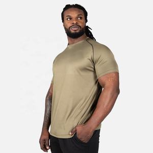 T-shirt de gymnastique unisexe pour hommes 100% polyester à séchage rapide manches raglan design vierge vêtements de musculation surdimensionnés - Product Image 2