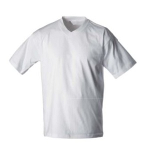Camiseta de algodón de alta calidad, camisetas con cuello en V - Product Image 1
