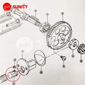 대만 SUNITY 고품질 OEM 704200-54500 롤러 가이드 ASSY yanmar TS50 발전기 엔진