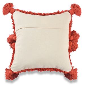 Cuscino decorativo per cuscino in cotone 100% con nappe a prezzo all'ingrosso di natale tessuto a mano boho con fodere per cuscino rosso - Product Image 6