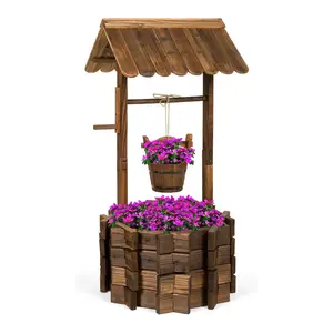 Mộc Mạc Ngoài Trời Bằng Gỗ Mong Muốn Well Planter Trang Trí Nội Thất