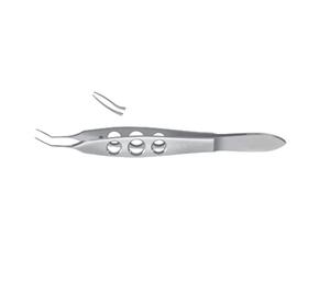 Instrumentos quirúrgicos de acero inoxidable, pinzas de inserción de IOL suave de Buratto, mandíbulas convexas extradelicadas y pulidas de 10 CM - Product Image 1