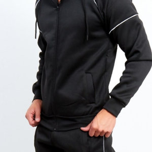 ชุดวิ่งออกกำลังกายผ้าฟลีซรัดรูปสำหรับผู้ชายชุดออกกำลังกายผ้าฝ้าย100% สำหรับเล่นกีฬาฤดูหนาว - Product Image 3