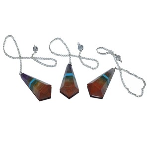 Wholesaler of Bonded Seven Chakra Pendulum : Bonded Seven Chakra Pendulum for Sale - Product Image 1