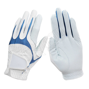 Guante de golf de dedo completo de cuero Cabretta de alta calidad logotipo personalizado suave para uso de mano izquierda y derecha accesorio deportivo - Product Image 2