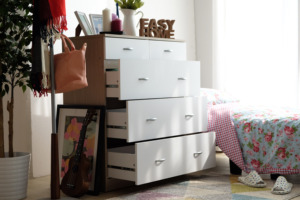 Classical style 5-drawer <b>chest</b> for bedroom <b>storage</b> - Product Image 6
