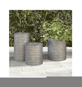 Macetero de jardín galvanizado con cuerda - Product Image 4