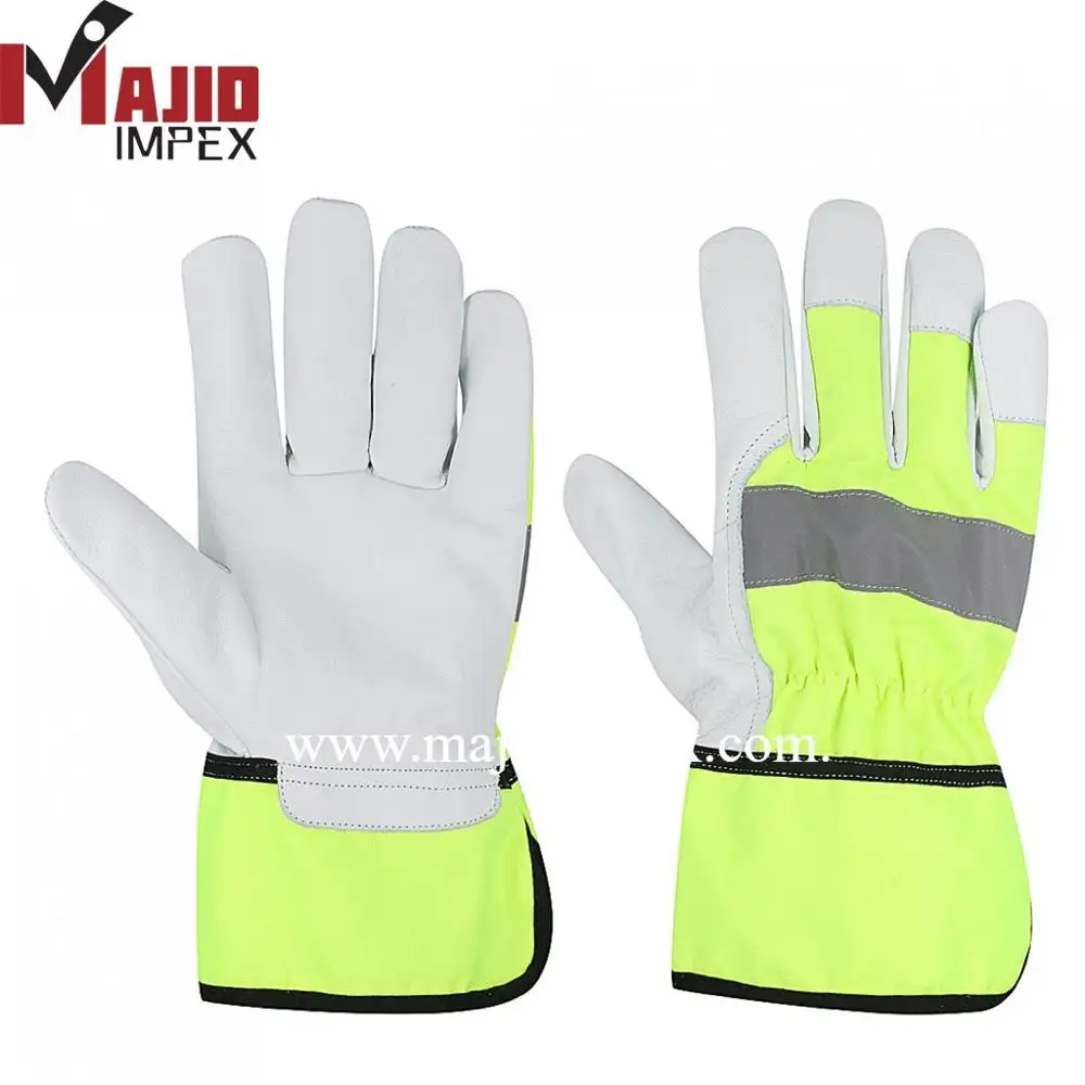 majid impex Welding and Soldering Supplies Safety Double Palm Leather Work Glove
