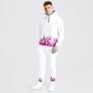 New Trending Stylish Men's Printed <b>Hooded</b> Pullover Track Suit Sublimated 3D Design Half <b>Zip</b> Hood Casual Street Wear Sweat Suit - Product Image 5