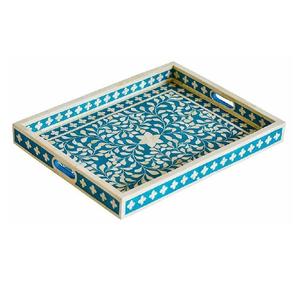 Natural Bone Inlay Serving <b>Tray</b> Dinning Table Decor Decorative and Durable Serving <b>Tray</b> for <b>Snacks</b> and Dessert Serving Hand Made - Product Image 4