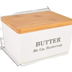 Boîte à beurre pour cuisine à domicile avec couvercle en bambou fait à la main en Inde Idéal pour la vaisselle et le rangement élégant - Product Image 5