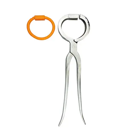 Stainless Steel Bull Cattle Nose Ring Lead Holder Puller Pliers Tool of Install Plastic Cattle Nose Ring VETERNIARY TOOLS ALL