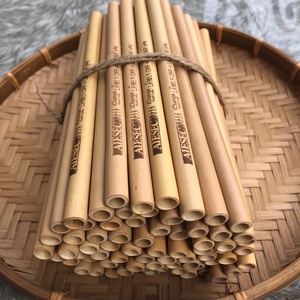 Hot <b>Sale</b> 2025 Bamboo <b>Straws</b> Drinking Reusable and Biodegradable Bubble Tea Bulk Vietnam With Engrave Laser Logo Made in Eco2go - Product Image 4